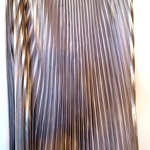 ASOS Silver Pleated Long Skirt